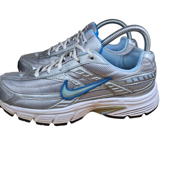 Nike Initiator Womens Size 8 Athletic Running Shoes Sliver Gray Blue White EUC - Picture 2 of 10